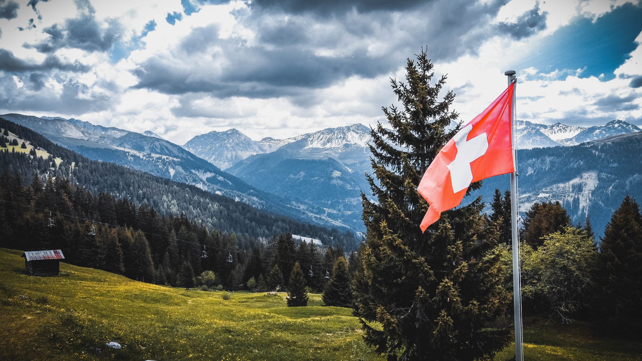Swiss flag representing our Swiss heritage